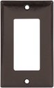 WALL PLATE 1 GANG DECR STD BRN