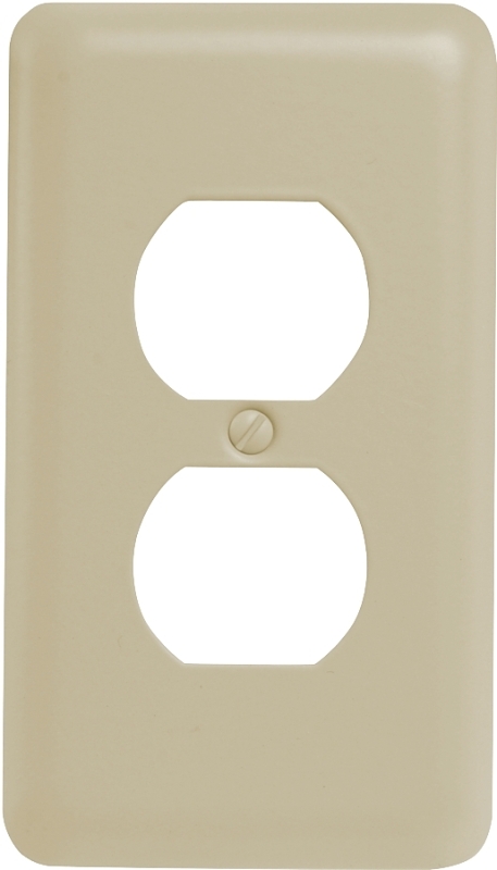 WALL PLATE 1G RECPT STL ALMOND
