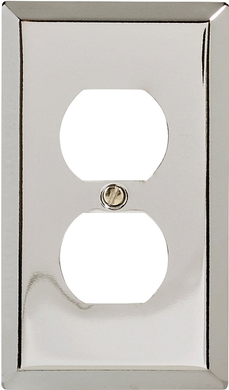 WALL PLATE 1G RECPT STL CHROME