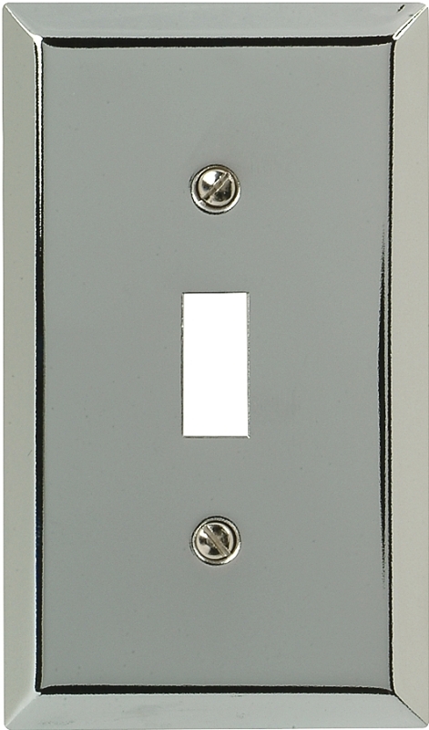 WALL PLATE 1G TGL STEEL CHROME