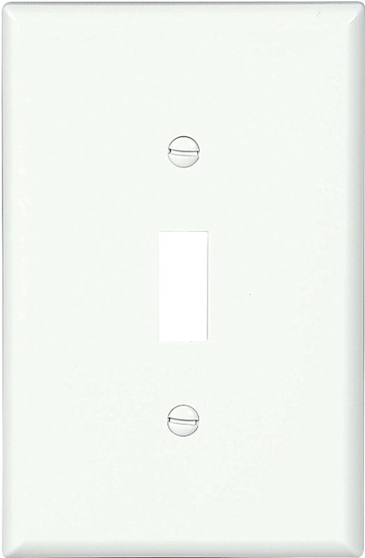 WALL PLATE 1GANG TGL MID WHITE