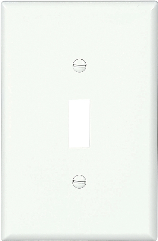 WALL PLATE 1GANG TGL MID WHITE