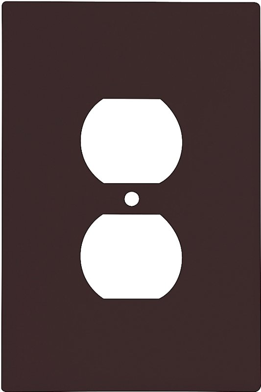 WALL PLATE 1GNG DPLX RECPT BRN