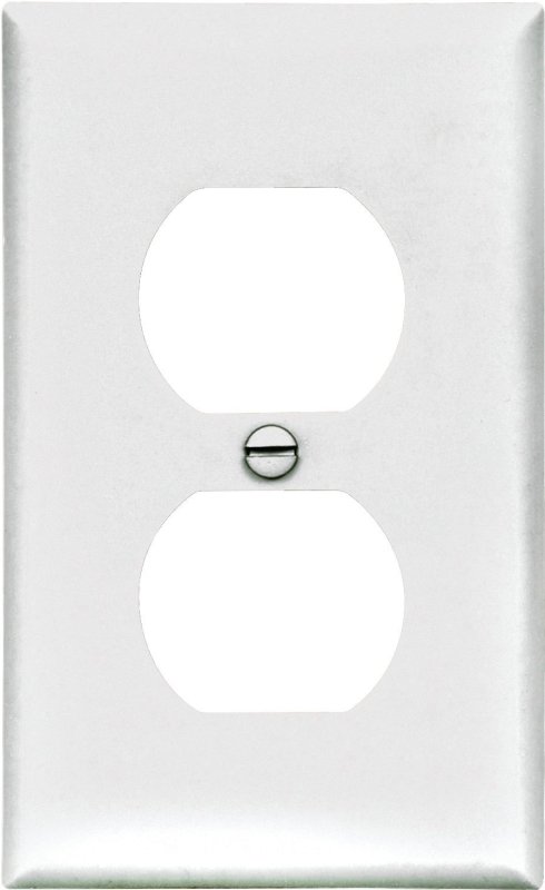 WALL PLATE 1GNG DPLX RECPT WHT