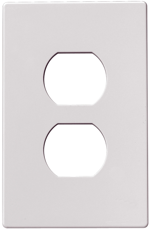 WALL PLATE 1GNG DPLX RECPT WHT