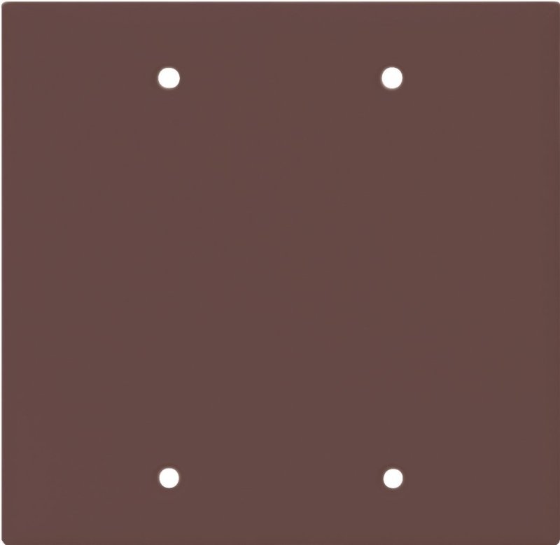 WALL PLATE 2GANG BLANK STD BRN