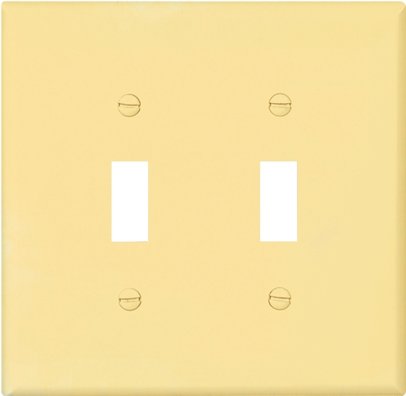 WALL PLATE 2GANG TGL POLY IVRY