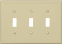 WALL PLATE 3 GANG TGL MID IVRY