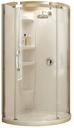 WALL SHOWER ACRYLC RND 2PC WHT