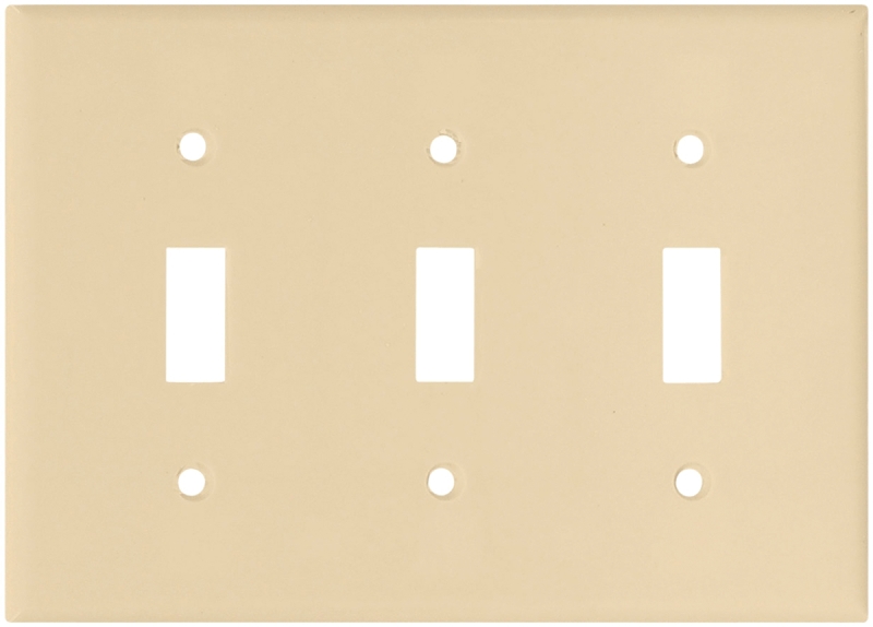 WALLPLATE 3 GANG IVORY DCRTV  