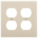 WALLPLATE RCPT LT ALMOND 2G   
