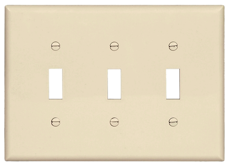 WALLPLATE TOGGLE LT ALMOND 3G 