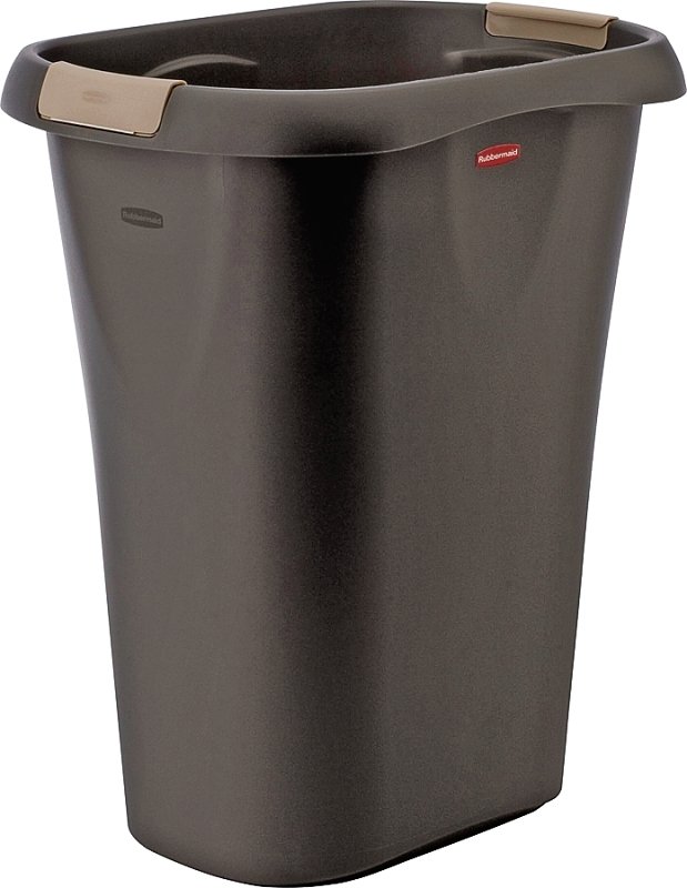 [2458123] WASTEBASKET OPEN 32 QT DK BLK 
