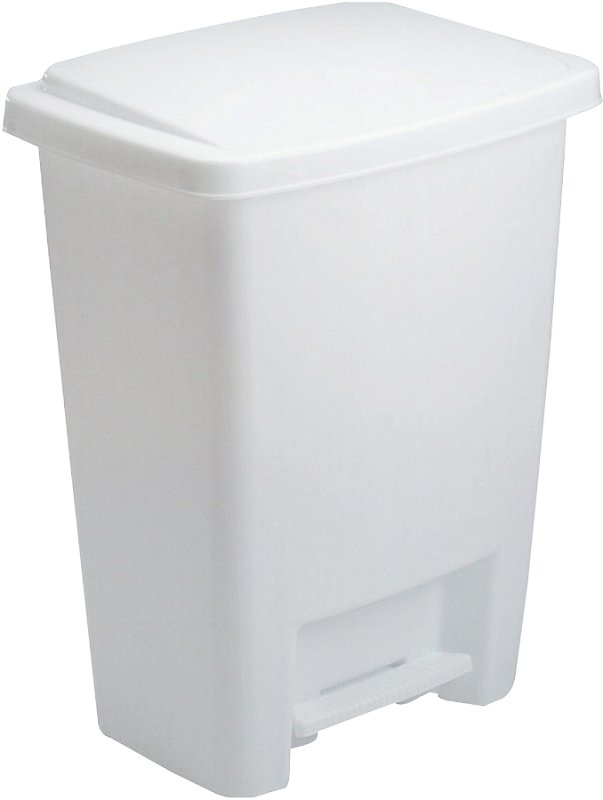 [6747323] WASTEBASKET STEP ON WHT 31.2 L