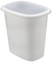 WASTEBASKET VANITY WHITE 6QT  