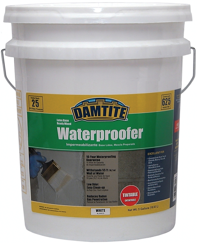 WATERPROOFER LATEX WHITE 5GAL 