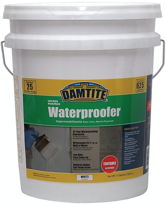 WATERPROOFER LATEX WHITE 5GAL 