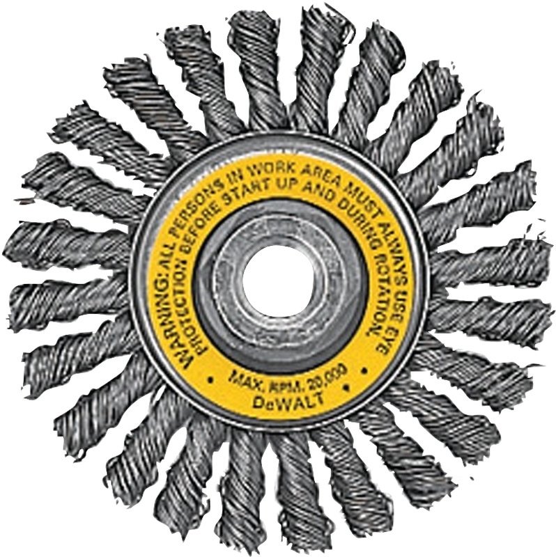 WHEEL BRSH CBL TWIST WIRE 4IN 
