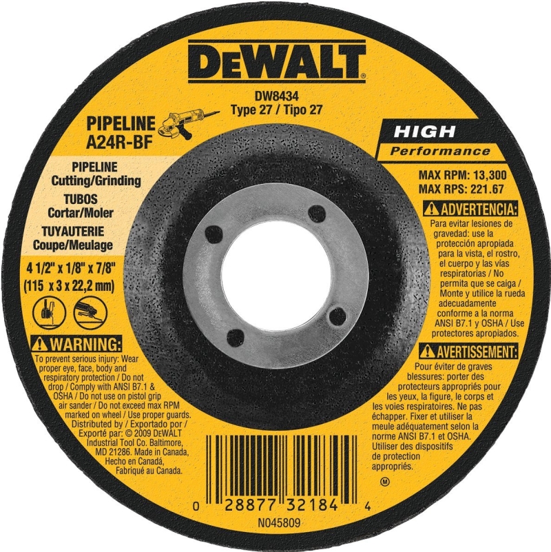 WHEEL CUT/GRIND PPLINE 4-1/2IN