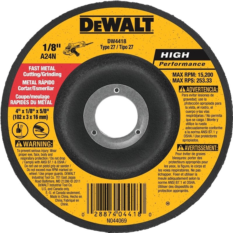 WHEEL CUTOFF METAL 4INX1/8X5/8