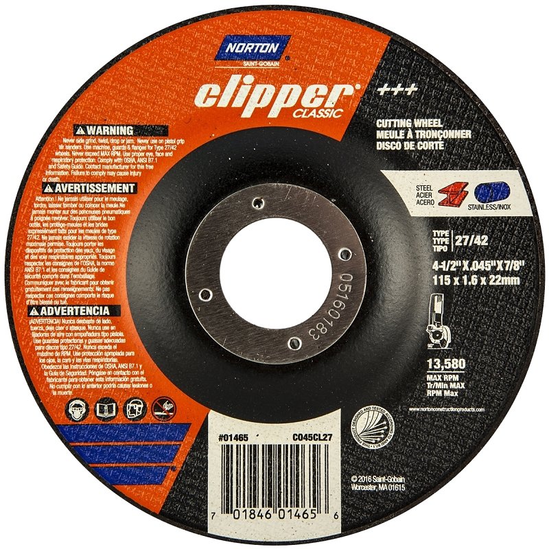 WHEEL CUTOFF T27 4.5X0.045X7/8