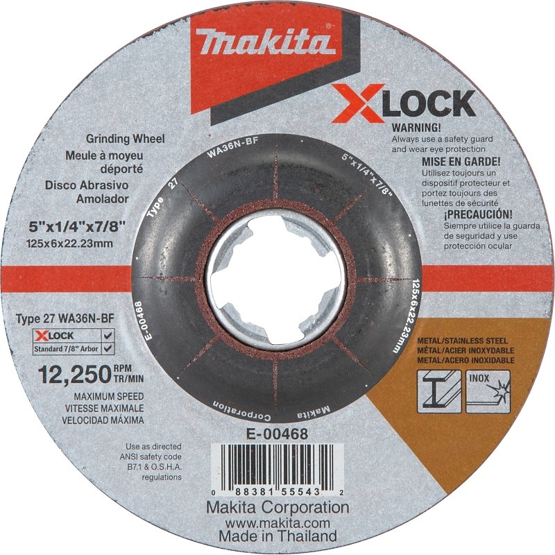 WHEEL GRIND MTL-SS 5X1/4X7/8IN