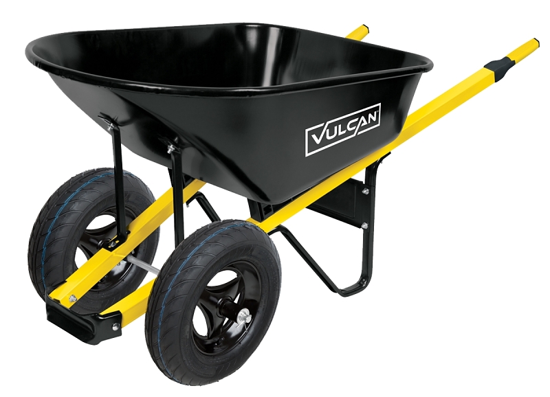 WHEELBARROW 2TIRES STEEL 6CUFT
