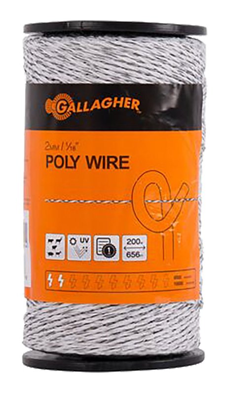 WIRE POLY WHITE 2MMX200M      