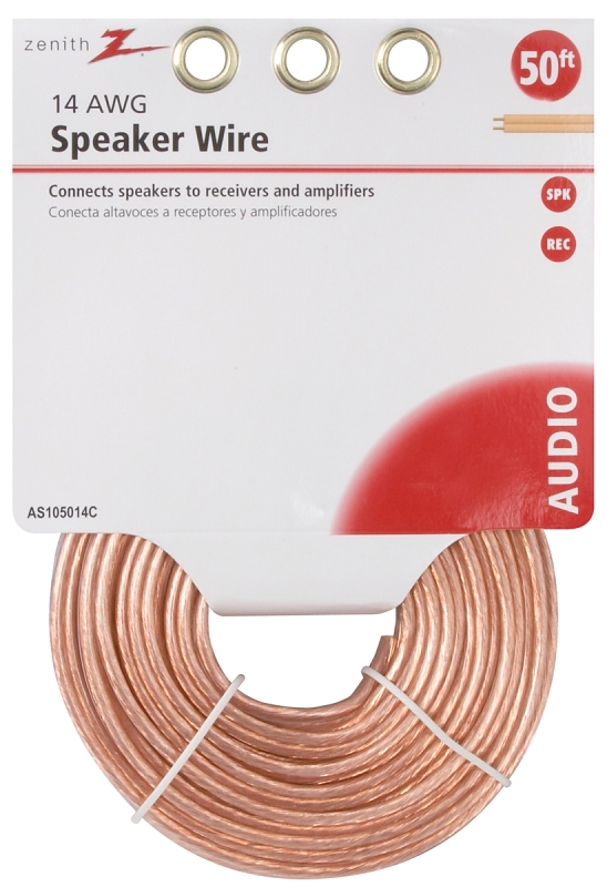 WIRE SPEAKER 14GAU 50FT CLEAR 