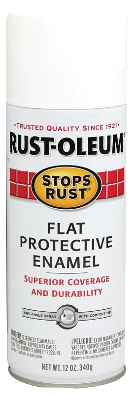 [2556876] PAINT SPRAY ENML FLAT WHT 12OZ
