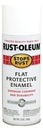 PAINT SPRAY ENML FLAT WHT 12OZ