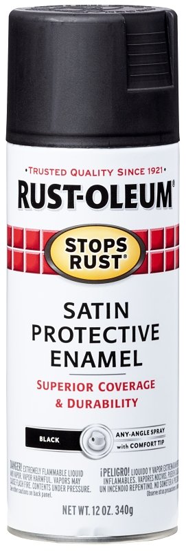 [2569143] PAINT SPRAY IN EX SAT BLK 12OZ