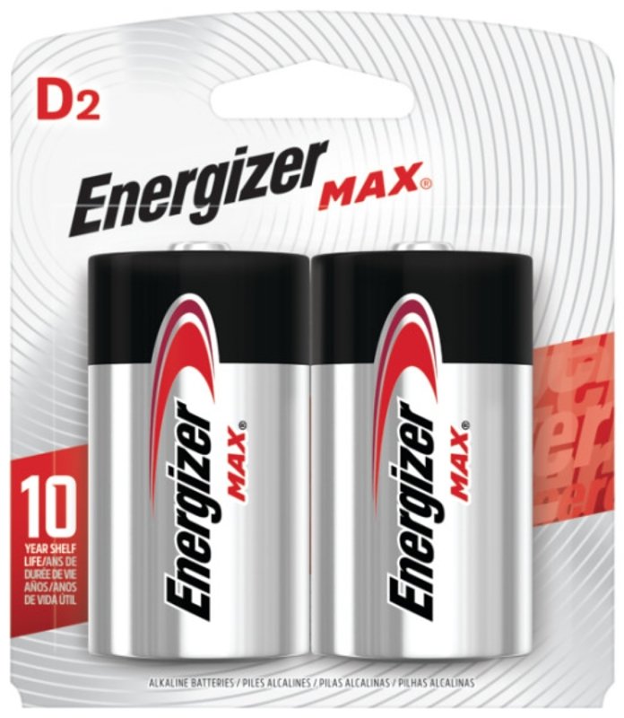 BATTERY MAX D ALKALINE 2PK    