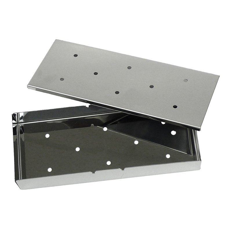WOOD CHIP SMOKER BOX SS W/LID 
