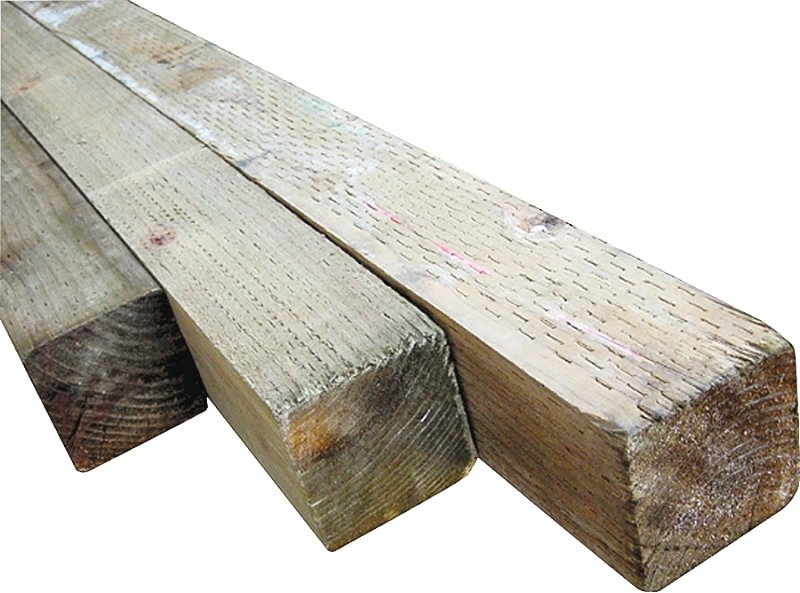 WOOD POST 4X4INX8FT PRESS TR  