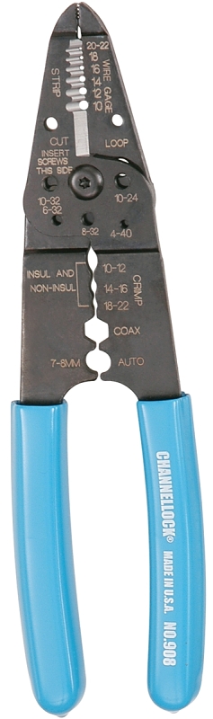 STRIP/CRIMP/CUT WIRE 8.5IN BLU