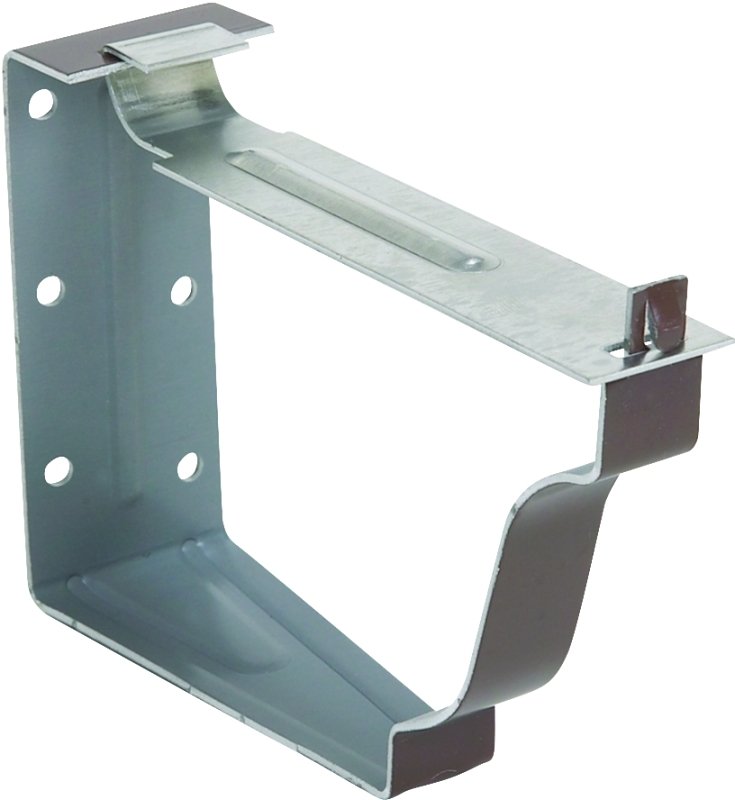 GUTTER BRKT 5IN FASCIA BRW ALU