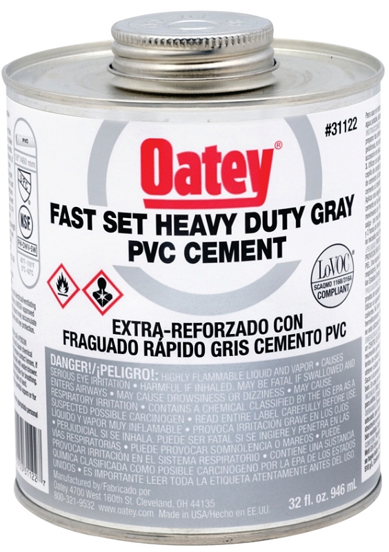 PVC CEMENT GRAY FS LOVOC 32OZ 