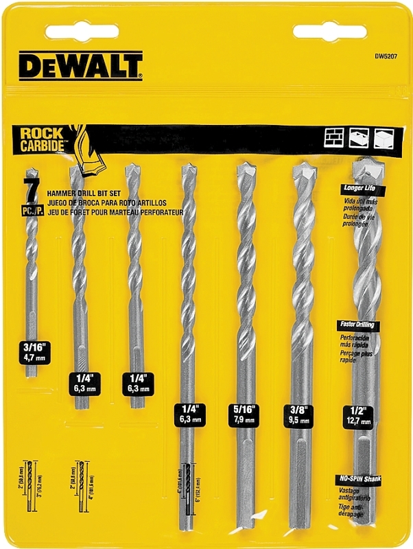 BIT DRILL PREM PERC SET 7PC   
