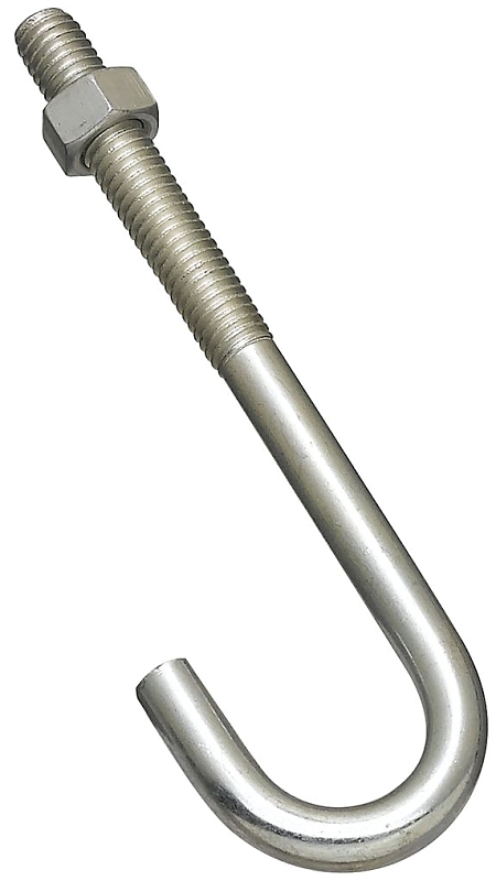 BOLT J-HOOK  ZINC 3/8X5IN     