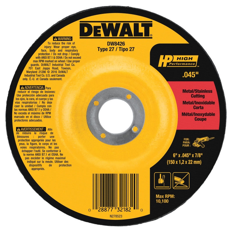 WHEEL CUT THIN DCW 6X7/8IN    