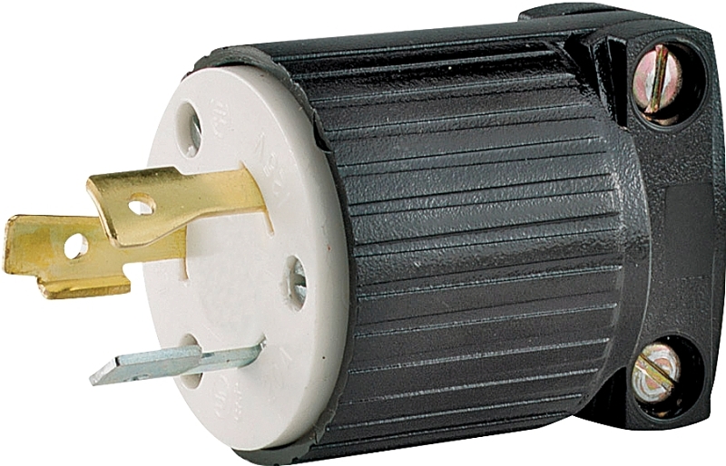 PLUG LOCKING BLACK 20A/125V   