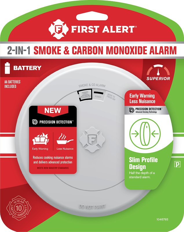 SMOKE&CRBN MONO OX ALARM SLIM 