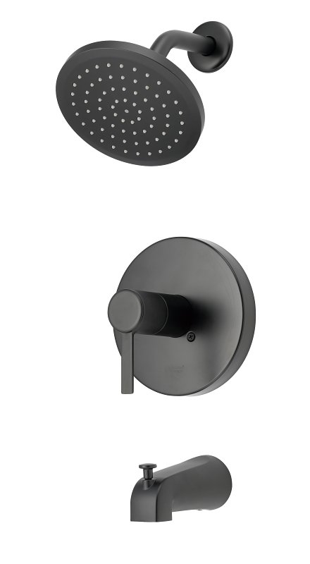 FAUCET SNGL HNDL TUB/SHWR BLK 