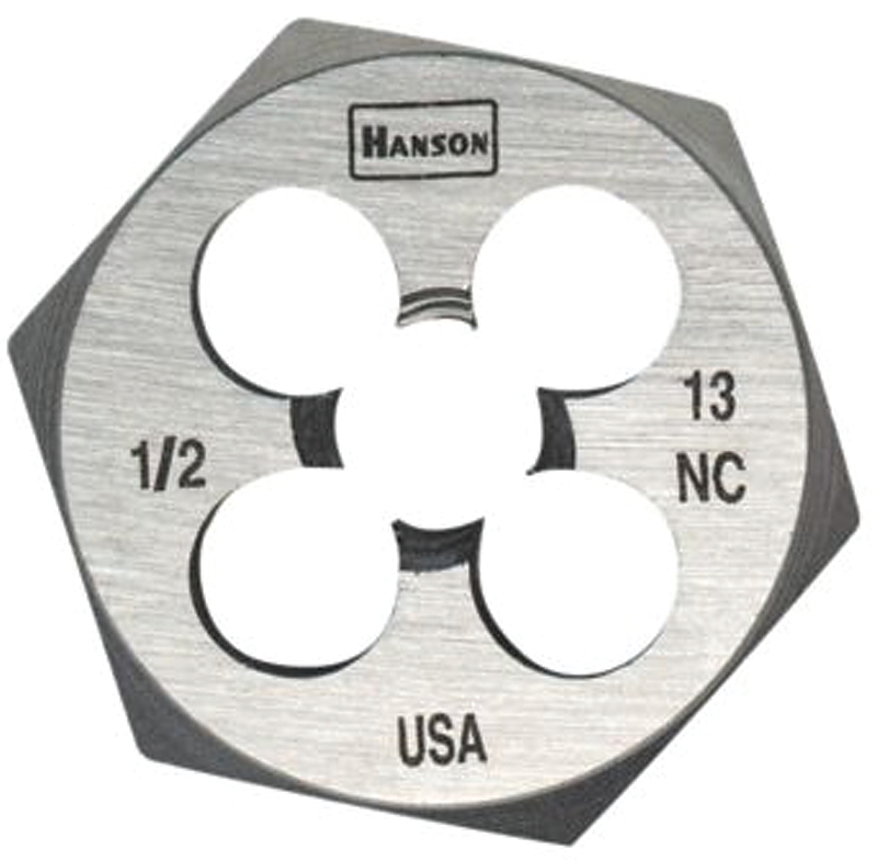 DIE HEXAGON 1/2IN-20NF STEEL  