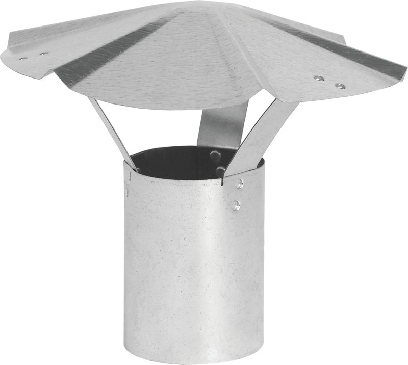 CAP RAIN SHANTY 6IN GALV STEEL