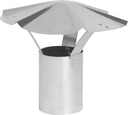 CAP RAIN SHANTY 6IN GALV STEEL