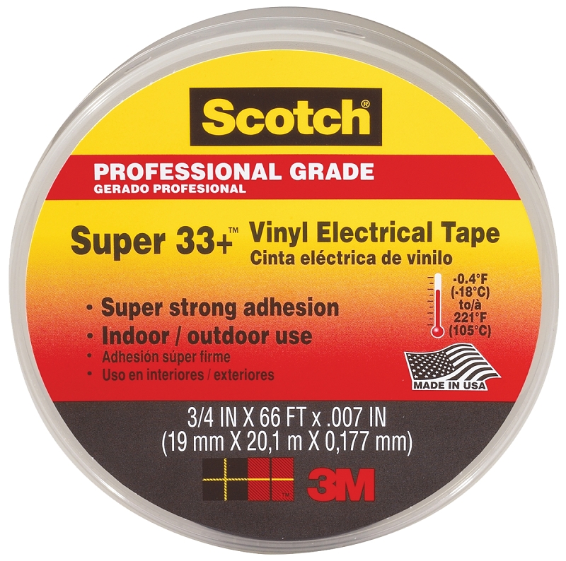 TAPE ELEC VINYL 3/4INX66FT    