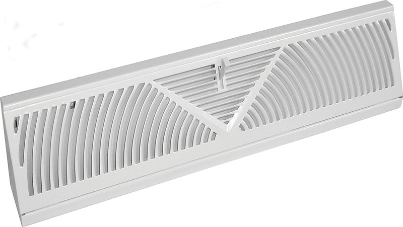 REGISTER BASEBOARD 15IN WHT   