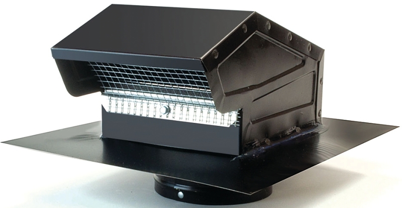 GOOSENECK VENT 4IN BLACK GLV  